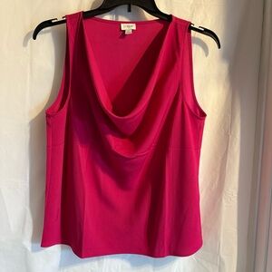 J Crew Women’s‎ Layer Blouse Sz Large Pink Sleeveless Office Siren Bus Casual